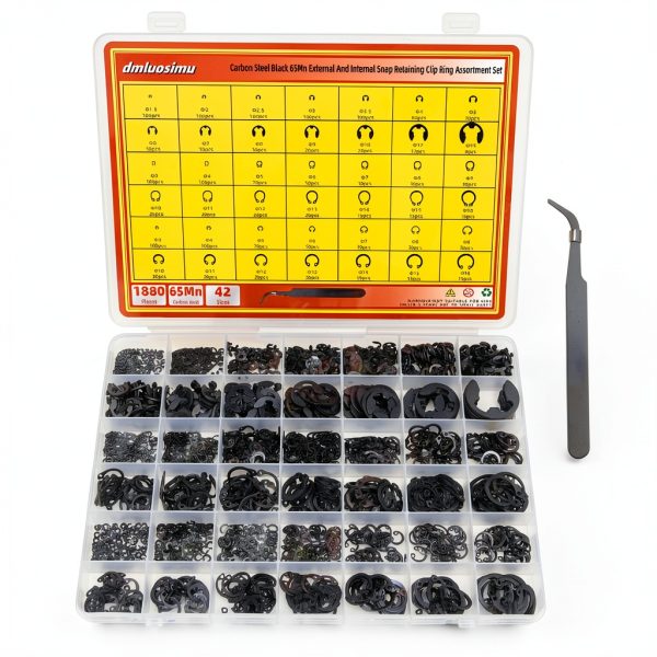 65Mn Carbon Steel Retaining Ring dmluosimu E Clips Hole Shaft Set-1