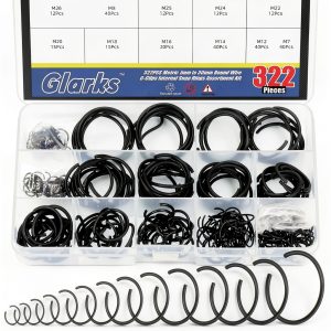 Glarks 322pcs GB895.1 Metric Internal Snap Ring Kit 7mm-30mm 14 Sizes-0