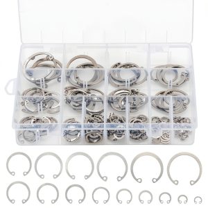 Hilitchi 200pcs 15-Size 304 Stainless Steel Internal Snap Ring Set-0