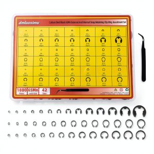 65Mn Carbon Steel Retaining Ring dmluosimu E Clips Hole Shaft Set-0