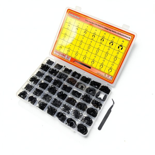 65Mn Carbon Steel Retaining Ring dmluosimu E Clips Hole Shaft Set-6