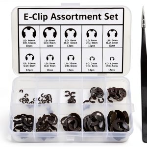 E-Clip 120pcs Hardened Steel External Retaining Ring Set AEDIKO-0