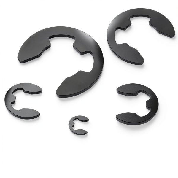 580PCS Black Carbon Steel E-Clip Kit,10 Sizes External Retaining Rings(M1.5-M10) for Bearings, Gears, Pulleys and Other Moving Parts-3