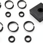 (3+3Sets) 1/2” and 3/8" Impact Retaining Ring Clip Impact Friction Ring with O-Ring for Electric/Pneumatic Type Impact Wrench, Retainer Ring Anvil Install Tool Included-0