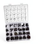 324Pcs E-Clips Assortment Set(2.0mm-12mm) and External Retaining Rings, Snap Rings Assortment Kit,C Clips Assortment (M5-M16),Carbon Steel Circlip 24 Sizes-0