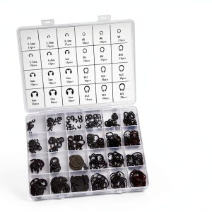 324Pcs E-Clips Assortment Set(2.0mm-12mm) and External Retaining Rings, Snap Rings Assortment Kit,C Clips Assortment (M5-M16),Carbon Steel Circlip 24 Sizes-0