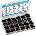 900PCS Carbon Steel Retaining Rings Set - 24 Sizes C Clips & E Clips Assortment Kit for Auto Parts Repair, Machinery Maintenance and Industrial Equipment-0