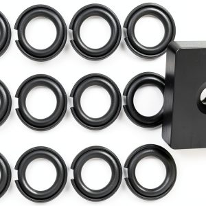 (12 Sets) 3/8" Impact Retaining Ring Clip Impact Friction Ring with O-Ring for Mmilwwaukii Electric/Pneumatic Type Impact Wrench, Retainer Ring Anvil Install Tool Included-0