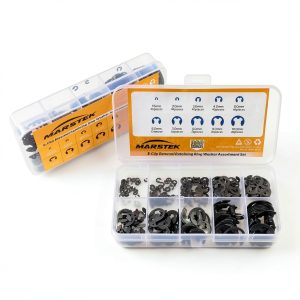 300Pcs Black Alloy Steel E Clip Assortment Kit M1.5-M10-0